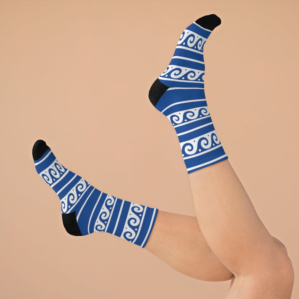 Grecian Waves Socks