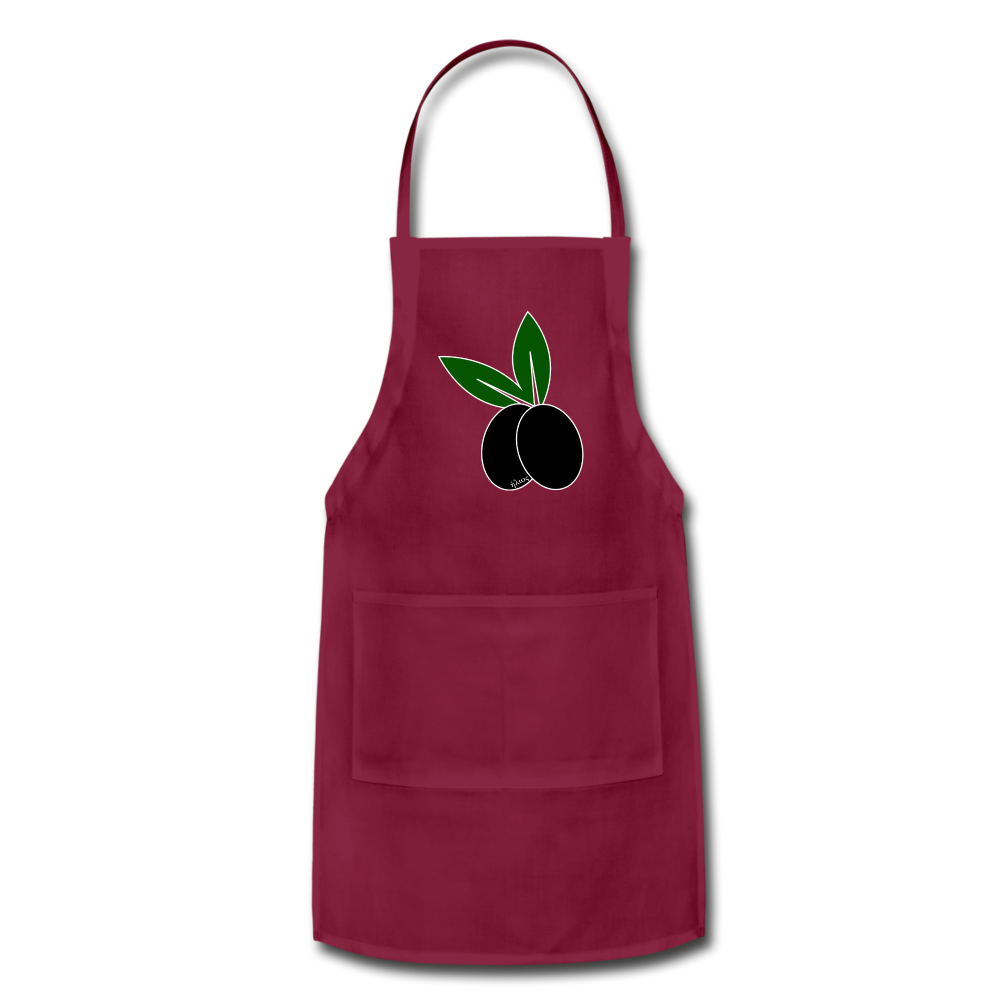 Olive Apron - burgundy