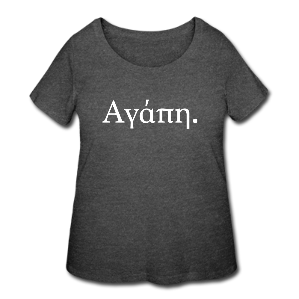 Women’s Αγάπη Curvy T-Shirt - deep heather