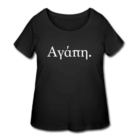 Women’s Αγάπη Curvy T-Shirt - black