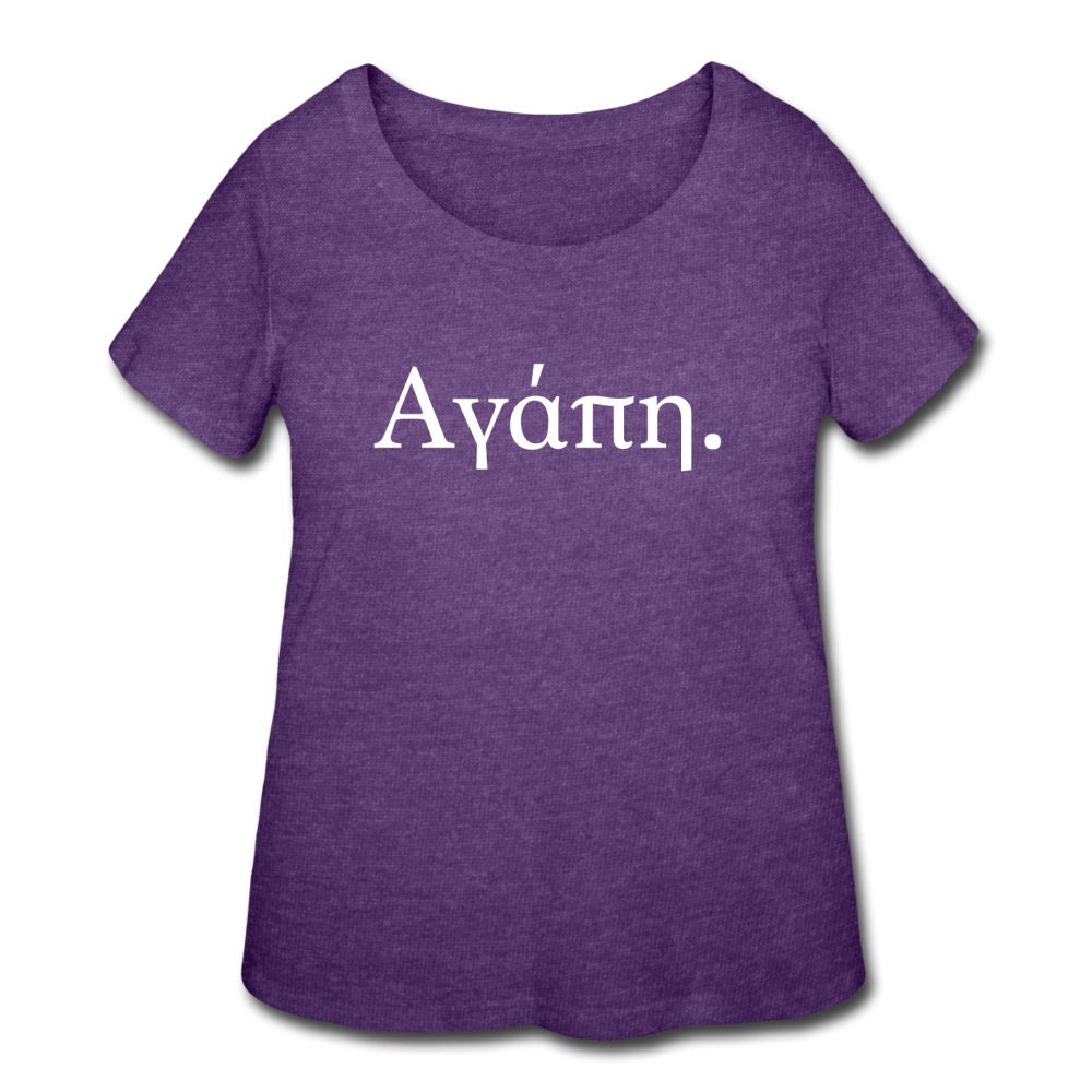 Women’s Αγάπη Curvy T-Shirt - heather purple