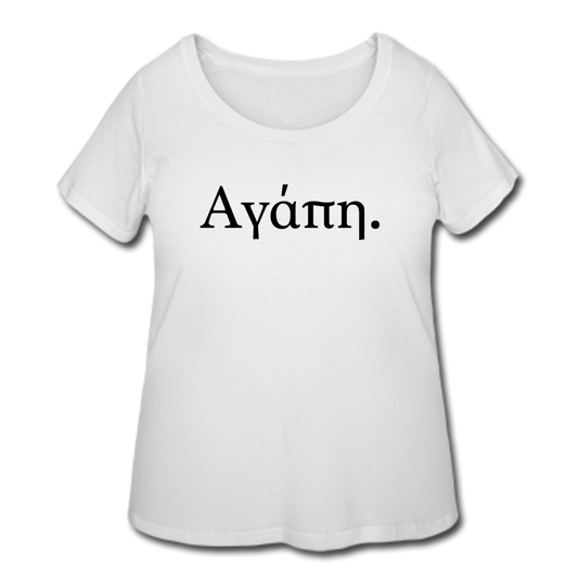 Women’s Αγάπη Curvy T-Shirt - white