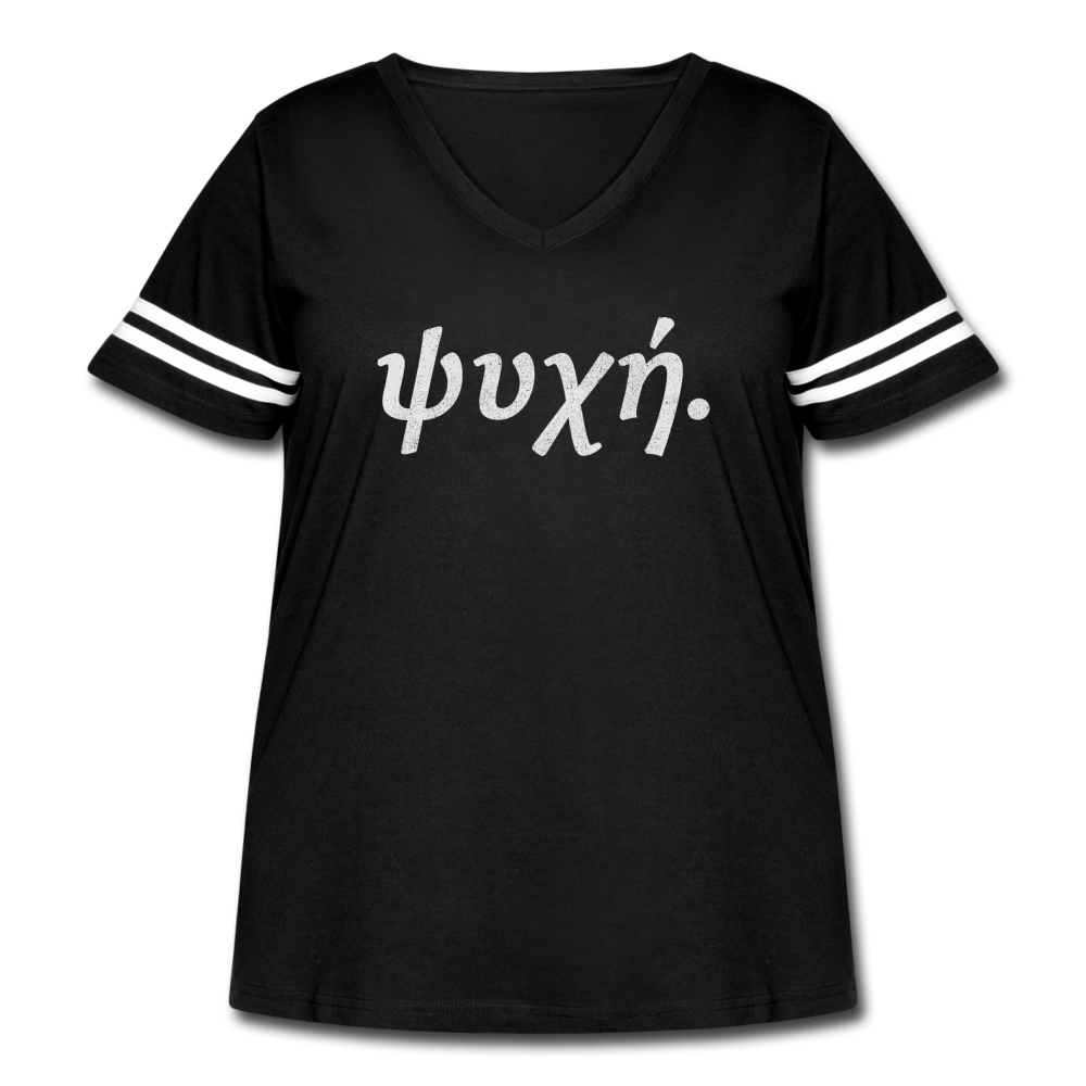 Women's ψυχή Curvy Vintage Sport T-Shirt - black/white