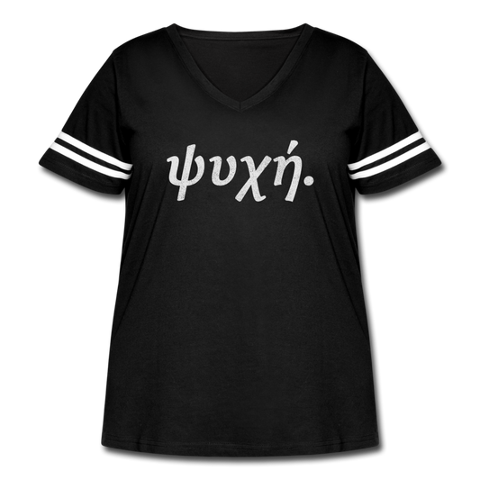 Women's ψυχή Curvy Vintage Sport T-Shirt - black/white