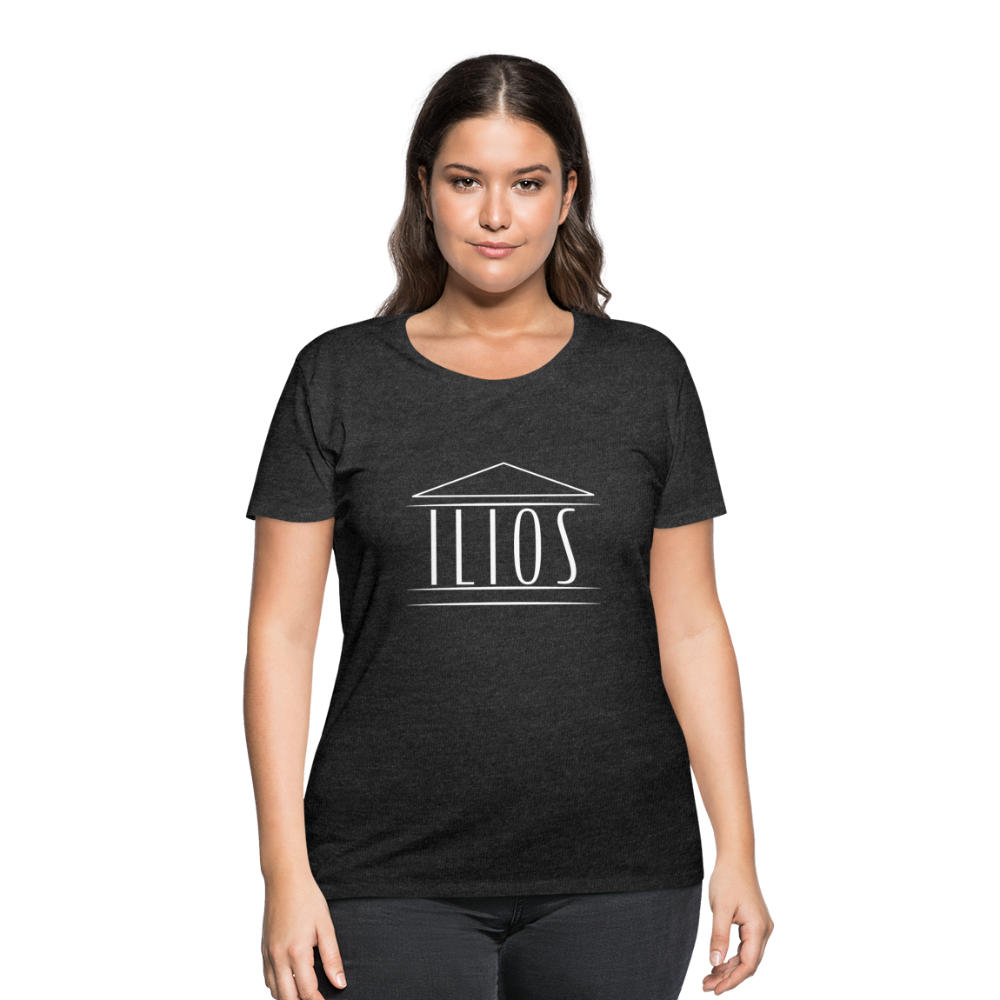 Women’s Temple of Sun Curvy T-Shirt - deep heather