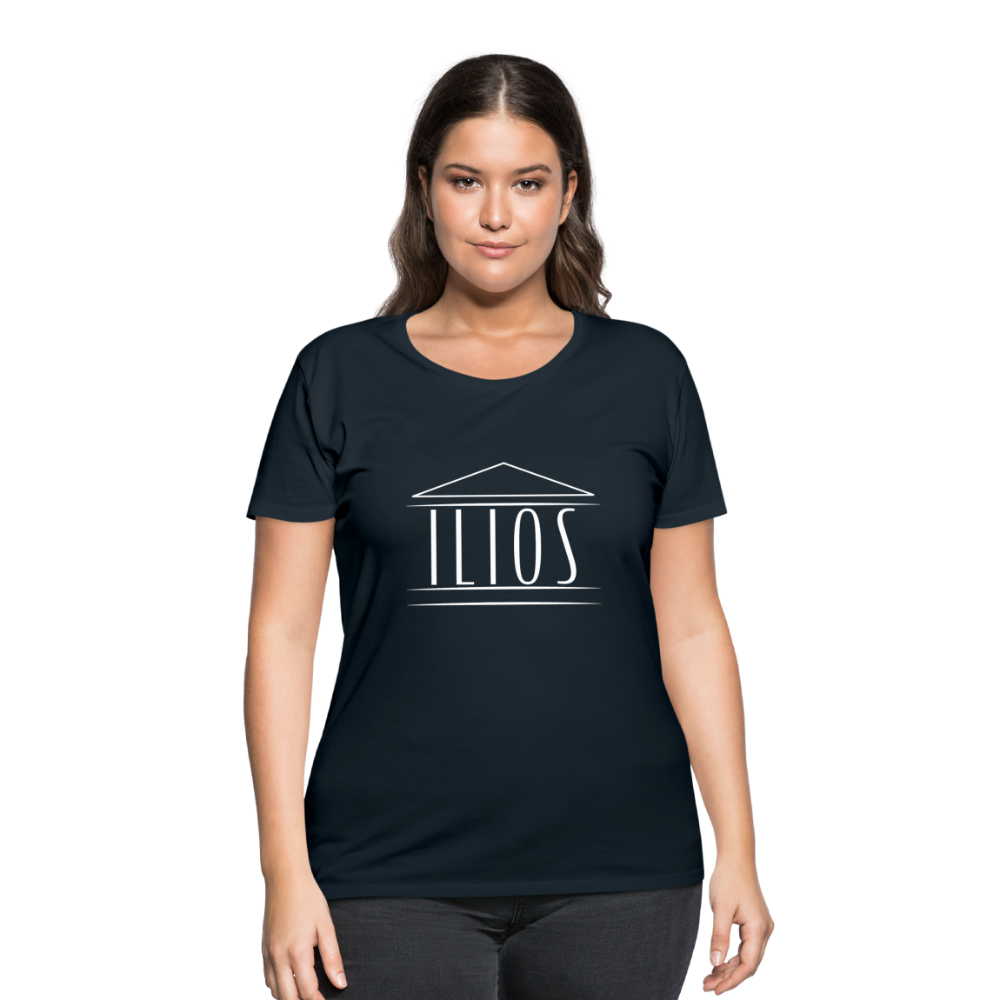 Women’s Temple of Sun Curvy T-Shirt - navy