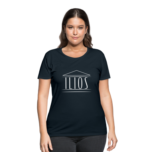 Women’s Temple of Sun Curvy T-Shirt - navy