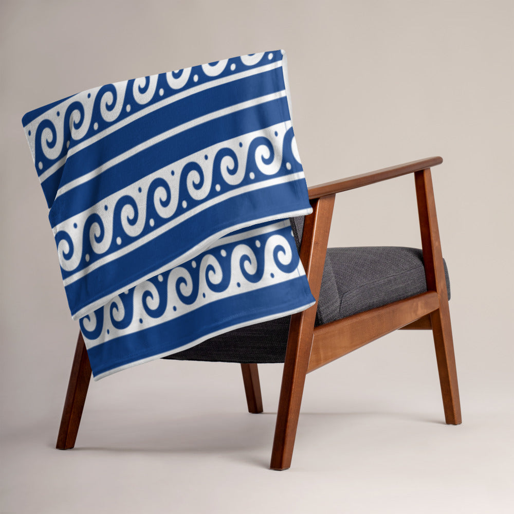 Grecian Waves Throw Blanket