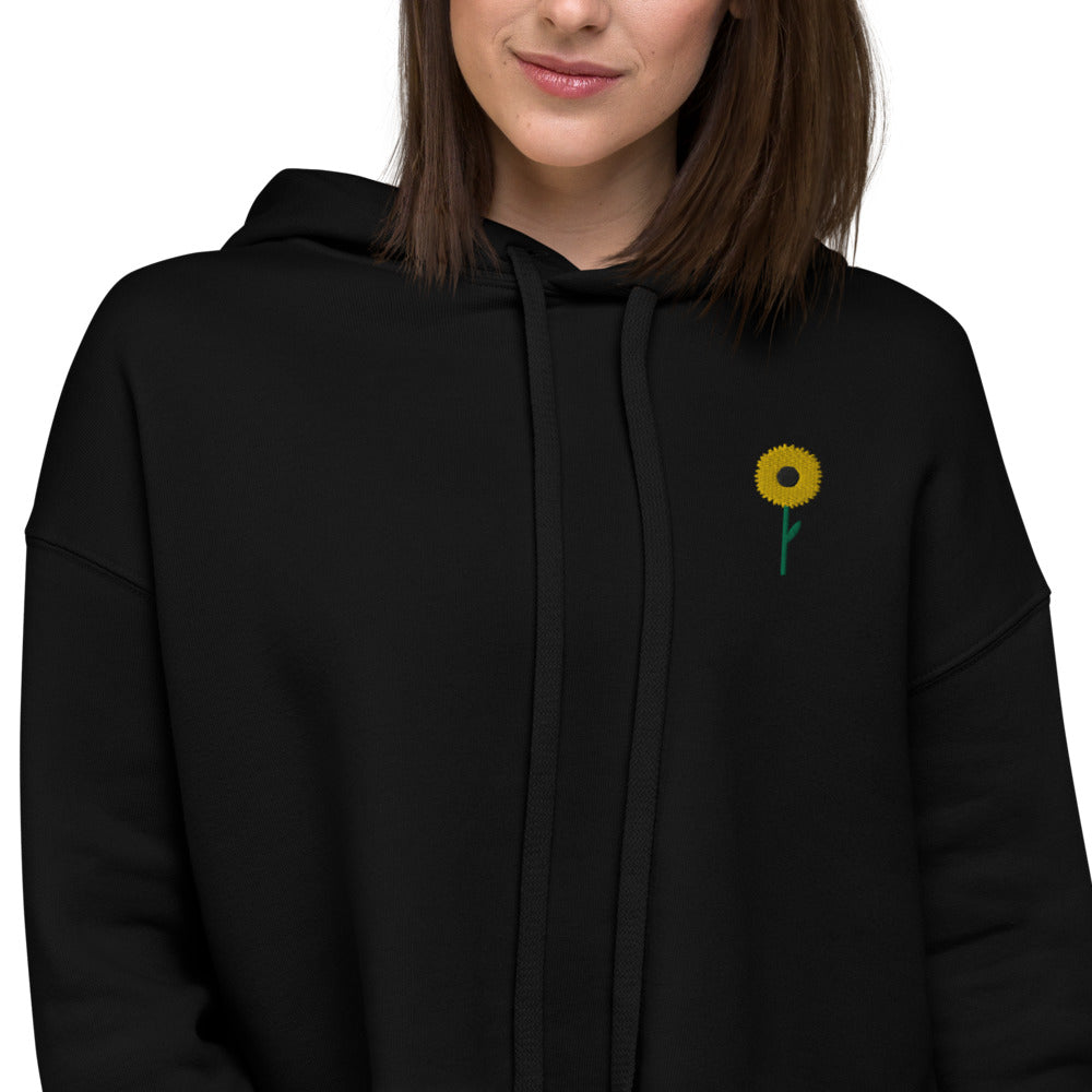 Women's Sunflower Crop Hoodie